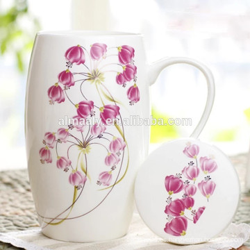 tazas lindas de porcelana china con tapa